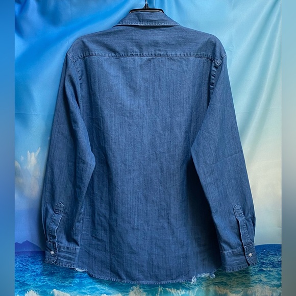 Frank&Eileen Eileen Button-Up Shirt Famous Denim Size: L Stonewashed Indigo - Picture 11 of 16